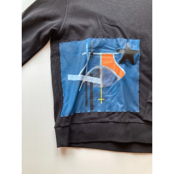 Men's GIVENCHY Black Basketball Star Cotton Fleece Relaxed Sweatshirt, Size XS - Picture 6 of 14